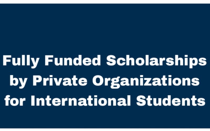 Fully Funded Scholarships by Private Organizations for International Students 2025
